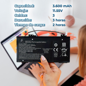 Batteria Originale 41.5Wh 11.55V per HP 14 AL, Batteria Sostitutiva per Laptop Compatibile con Thinkpad Asus Acer, Certificata ROHS - Nuova - Product Image 2