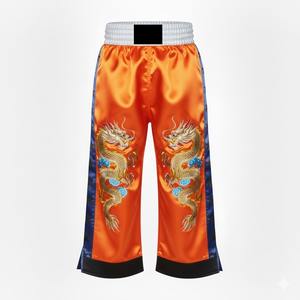 2026 Custom Logo Front Satin Made Kick Boxing Pant Durable Stretch Breathable Quick Dry Sportswear OEM Manufacturer Wholesale - Product Image 4