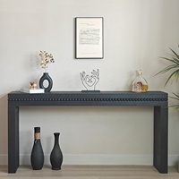 Table console contemporaine de luxe en fer et verre SWT pour hôtel, appartement, salon, décoration intérieure