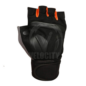 Gants d'haltérophilie en cuir synthétique demi-doigt pour l'entraînement en salle de sport et l'entraînement physique - Product Image 2