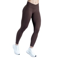 Leggings de cintura alta y gruesa hasta la rodilla para mujer, estilo hip hop, con efecto fruncido en el trasero, antibacterianos, transpirables, sin costuras, para yoga, entrenamiento y gimnasio.
