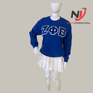 Venta al por mayor Venta caliente cómodo fraternidad Casual Zeta Phi Beta bordado sudadera apliques letras cuello redondo sudadera - Product Image 4