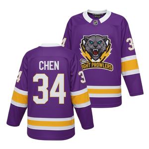 Maillot de hockey sur glace personnalisé OEM par sublimation, court, respirant, anti-humidité, uniforme d'équipe 100 % polyester, nom, numéro et logo personnalisés - Product Image 2