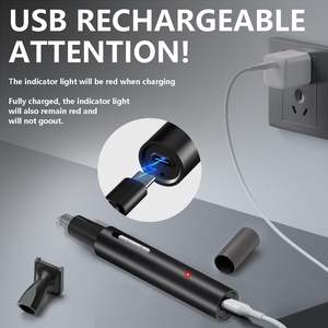 Tondeuse Professionnelle Tout-en-un pour Nez et Oreilles, Lames à Double Tranchant, Électrique Portable USB pour Usage Domestique et Automobile, en Plastique - Product Image 1