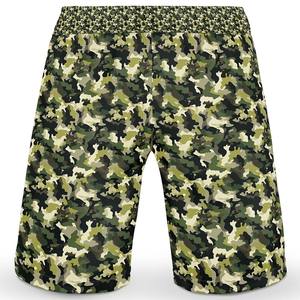 Short de plage d'été personnalisé pour hommes imprimé décontracté toile polyester fermeture à cordon de serrage tricoté tissage taille moyenne hot shorts poches - Product Image 2