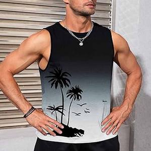 Camiseta sin mangas para hombre, ropa de calle de punto sin mangas, peso Regular, ajuste holgado, camiseta sin mangas para entrenamiento de gimnasio, subida por Dress Sports - Product Image 4