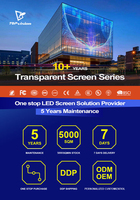 Affichage LED transparent à haute luminosité TOPvision 140 °   Vitrine modulaire à grand angle de vue pour magasin de détail