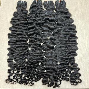 ผมดิบเป็นลอนคลื่นลึกสำหรับผมคน100% ผมดิบผู้บริจาครายหนึ่ง - Product Image 1