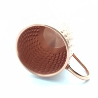 Tazas Moscow Mule de Cobre Puro de 450 ml con Asa de Cobre para Servir Cócteles, Mocktails, Jugos, Cerveza y Bebidas Frías