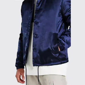 OEM personalizado logotipo de los hombres de satén de estilo callejero chaqueta abrigo con cierre de cinturón para primavera Otoño e Invierno - Product Image 3