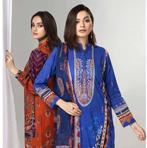 Salwar kameez – robe de pelouse 3 pièces à manches longues, élégante, nouvelle collection, offre spéciale - Product Image 3