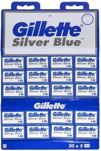 Cuchillas de Repuesto para Maquinilla de Afeitar de Doble Filo Gillette Silver Blue |   100 Cuchillas de Afeitar de Acero Inoxidable |   Paquete al por Mayor - Product Image 2