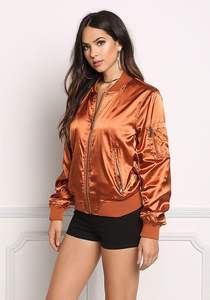 High Quality Satin Varsity Bomber <b>Jackets</b> for <b>Men</b> Custom Designs Stand Collar Windproof Waterproof Breathable for Winter Season - Product Image 5