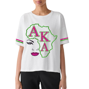 Camisetas de Jersey de tela Premium para mujer, diseño de tema personalizado, holgadas, cómodas, transpirables, bordadas con lentejuelas, Verano - Product Image 4