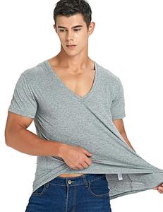 T-shirt surdimensionné personnalisé col rond épaule tombante lâche hommes poids lourd respirant 280gsm100% coton BlankT Shirt - Product Image 6