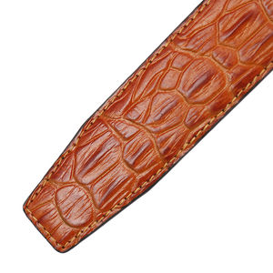 Cinturón de cuero de vaca personalizado para hombre con patrón de cocodrilo con hebilla automática transpirable de alta calidad - Product Image 6