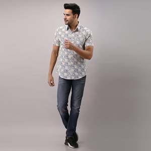 Men's Casual Blue <b>Button</b>-Up Dress <b>Shirt</b> 100% Cotton Poplin Breathable Sizes XL and 6XL Available - Product Image 1