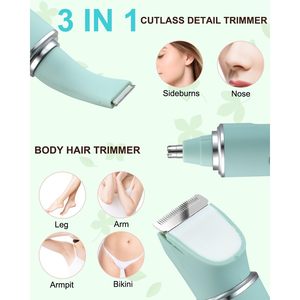 Tondeuse bikini 3-en-1 pour femme, rasoir et épilateur corporel - Product Image 2