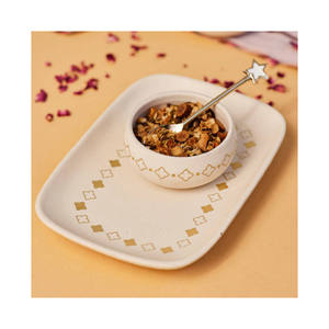 Cuchara de Café de Latón con Recubrimiento de Esmalte Blanco para Hotel a un Precio Razonable, Cuchara Dorada para el Hogar - Product Image 1