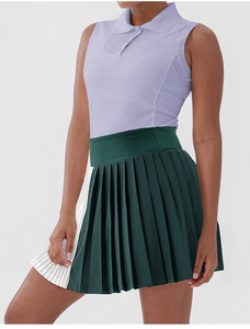 Conjunto de Tenis y Golf para Mujer de Verano, Camiseta Polo con Logotipo Personalizado, Falda Plisada de Cintura Alta, Ropa Deportiva Ligera y Elástica Ecológica - Product Image 4