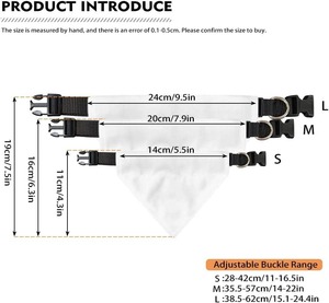 Customized Pet Bandana Puppy Dog <b>Scarf</b> Collar Neck Chief With Adjustable Buckle for Dog Cat Decoration - Product Image 6