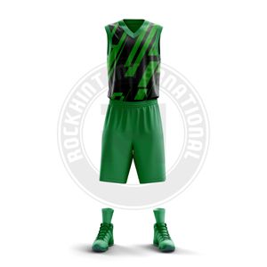 Uniforme de basket-ball au design moderne, conçu en polyester, offrant un confort respirant et un style athlétique pour les joueurs - Product Image 1