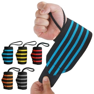 Bandes de poignet en néoprène pliables et élastiques avec boucles pour le pouce, pour la musculation et l'haltérophilie - Sangle de gym respirante, légère et unisexe - Product Image 1