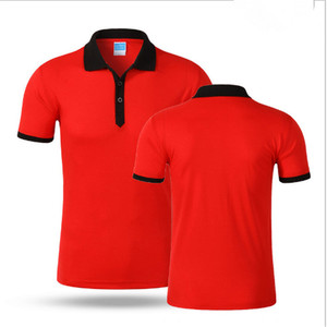 100% algodón para hombres para camisetas de polo Logotipo personalizado Estampado de manga corta Diseño sólido antiarrugas para el verano Servicio OEM disponible - Product Image 2