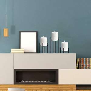 Luxury <b>Black</b> Color Iron <b>Pillar</b> <b>Candle</b> <b>Holder</b> Set Handmade Decorative Metal <b>Candle</b> Stand for Christmas & Wedding Decor - Product Image 4