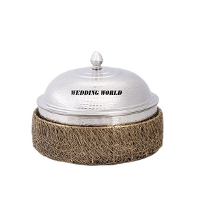 หม้ออุ่นอาหารโลหะแฟนซีหม้อสแตนเลสออกแบบรูปทรงกลม - Product Image 4