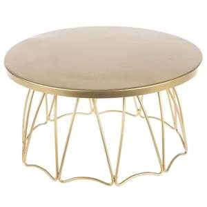 Tabletop Decorative 3 <b>Tier</b> Metal Round Shape <b>Cake</b> <b>Stand</b> Gold Finished for Wedding Birthday Party Display <b>Stand</b> Wholesale Bulk - Product Image 3