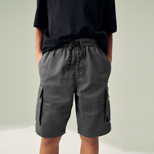 Pantalones cortos Cargo de verano para hombre, ropa de calle de Color gris, pantalones cortos Cargo de mezclilla con cordón con diseño y tamaño personalizados - Product Image 6