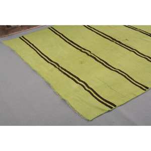 Alfombra Vintage de Lana Turca para Decoración de Habitación, Diseño de Retazos, Tabriz, Clásico, Moderno, Verde y Marrón, Rectángulo, Área Grande, 5,5x6,1 Pies - Product Image 5