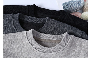 Chaud en gros oem logo conception personnalisée blanc simple pull hommes sweat personnalisé cou hommes sweats - Product Image 5