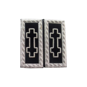 Hombreras de los Caballeros Templarios de Alta Calidad en Tela Chenille con Bordado de Hilo Metálico, Nuevo Estilo Masónico, Imán, Bajo Precio, OEM - Product Image 2