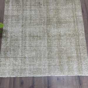 Tapis vintage 3,7 x 6,8 pieds, tapis turc, tapis en laine gris patchwork - Product Image 2