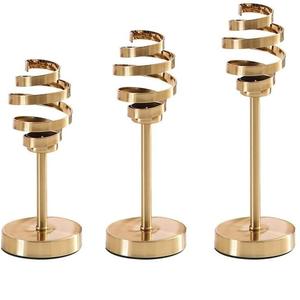 เชิงเทียนโลหะเคลือบผิวแบบโบราณสำหรับให้แสงสว่างและชุดตกแต่งบ้านโถเทียนตกแต่งอย่างมีสไตล์ - Product Image 1