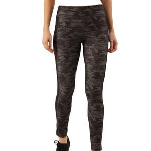 Women's Latest Design Slim Fit <b>Cropped</b> Tights Grey <b>Black</b> Camouflage Printed Fitness <b>Leggings</b> for Winter Yoga Stylish Pants for - Product Image 1