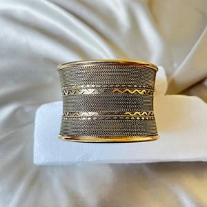 Brazalete de latón crudo de 69mm, brazalete de incrustaciones, brazalete de canal en blanco, pulsera ancha hecha a mano, latón crudo - Product Image 5