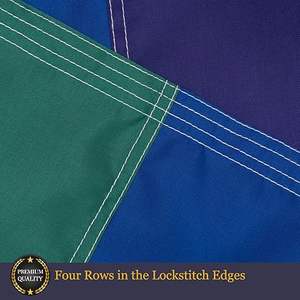 Bandera del Orgullo para Exteriores 3x5, Rayas Cosidas, Bandera del Progreso Gay LGBT Lésbica Transgénero Bisexual, Resistente a la Decoloración, con Asta de Aluminio para Interiores - Product Image 4