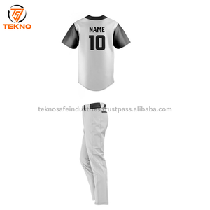 Uniforme de béisbol transpirable de alta calidad para adultos al por mayor uniformes de béisbol para hombres de color sólido impresos por sublimación de Hip Hop - Product Image 6