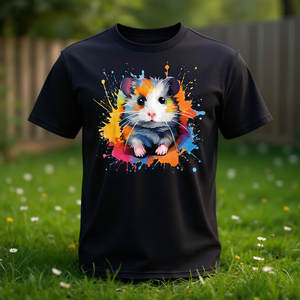 T-shirt coloré avec motif d'hamster syrien mignon pour les amoureux des animaux - Product Image 3