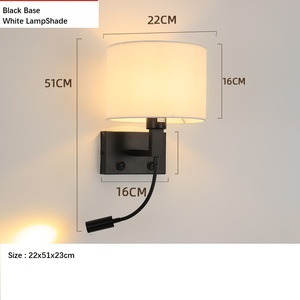Metallo dimmerabile LED lampada da parete interna luce da parete W porta porta USB per casa Hotel ristorante soggiorno corridoio negozio Bar caffè - Product Image 6