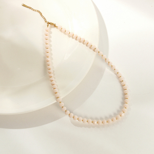 Collar de Moda con Cuentas de Piedras Preciosas, Ajustable, para Chicas, Estilo Minimalista, con Cuentas de Cristal Rondelle, Regalo de Boda - Product Image 4