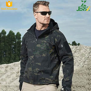 Chaqueta Táctica con Capucha para Hombre, Invierno, JERSIZ, Soft Shell, Estampado de Camuflaje, Forro Polar, Transpirable, para Todo Clima, Cómoda y Duradera - Product Image 6
