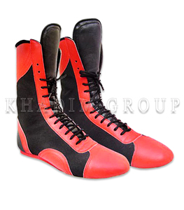 Venta al por mayor de zapatos de boxeo asequibles, bajo cuero sintético superior para principiantes y gimnasio de entrenamiento - Product Image 1