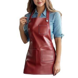 High Quality Leather Baking Mat Bib <b>Apron</b> with Reusable Classic Daily Knit Pockets - Product Image 4