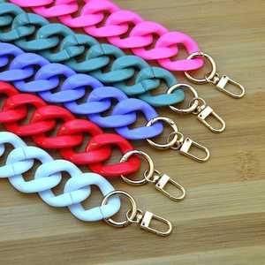 Chunky plastique téléphone chaîne sac remplacement chaîne sangles pour sac large sac à main décoratif acrylique lien chaîne sac poignée - Product Image 5