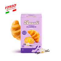 Croissant classique sucré Bauli 6x50g (300g) à la vanille, pâtisserie cuite - Certifié casher et HACCP, durée de conservation de 24 mois, fabriqué en Italie