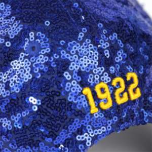 หมวกเลื่อม SGR-สีฟ้าสด | หมวก100% โพลีเอสเตอร์ซิกม่าแกมมาโรม่า | 3D ปักโลโก้ด้านหน้าและด้านหลัง | หมวกชมรมที่มีสไตล์ - Product Image 4